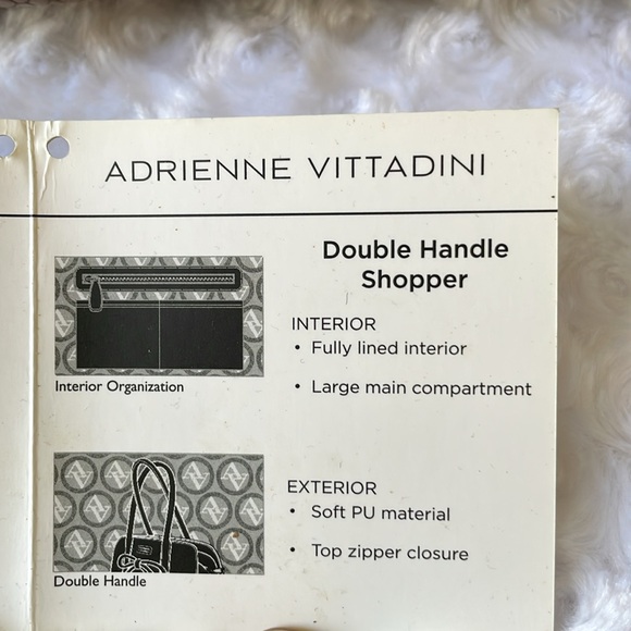 Adrienne Vittadini “The Greenwich Collection” Double Handle Shopper, Taupe - Picture 13 of 15